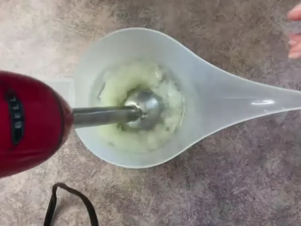 mixing conditioner with immersion blender