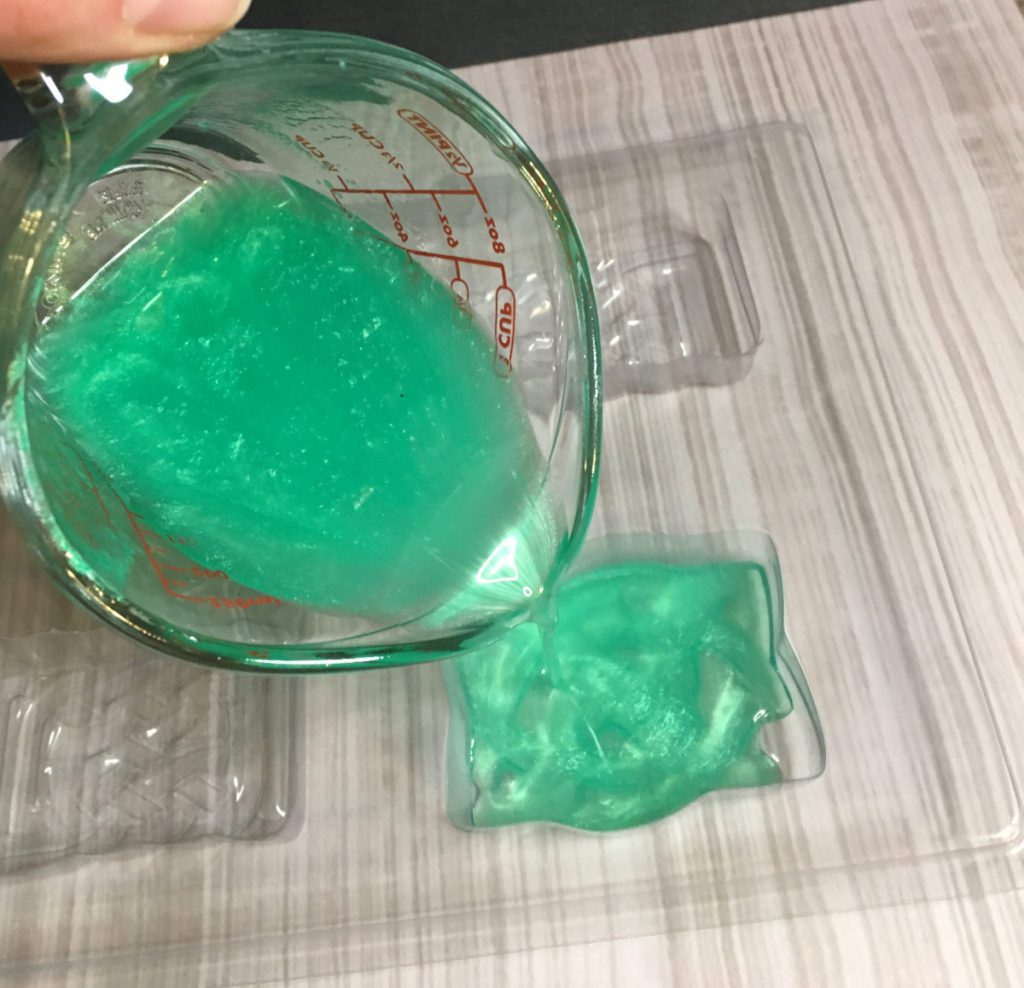 pouring melt and pour soap