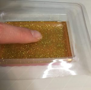 testing gold glitter layer