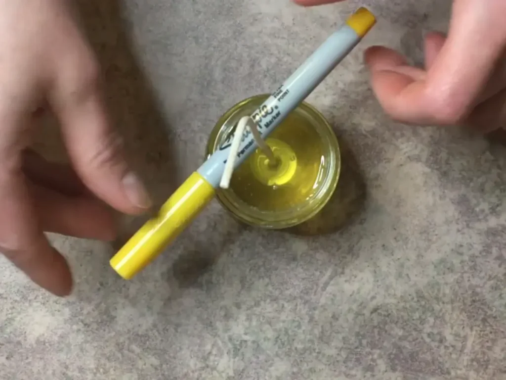 centering wick with sharpie