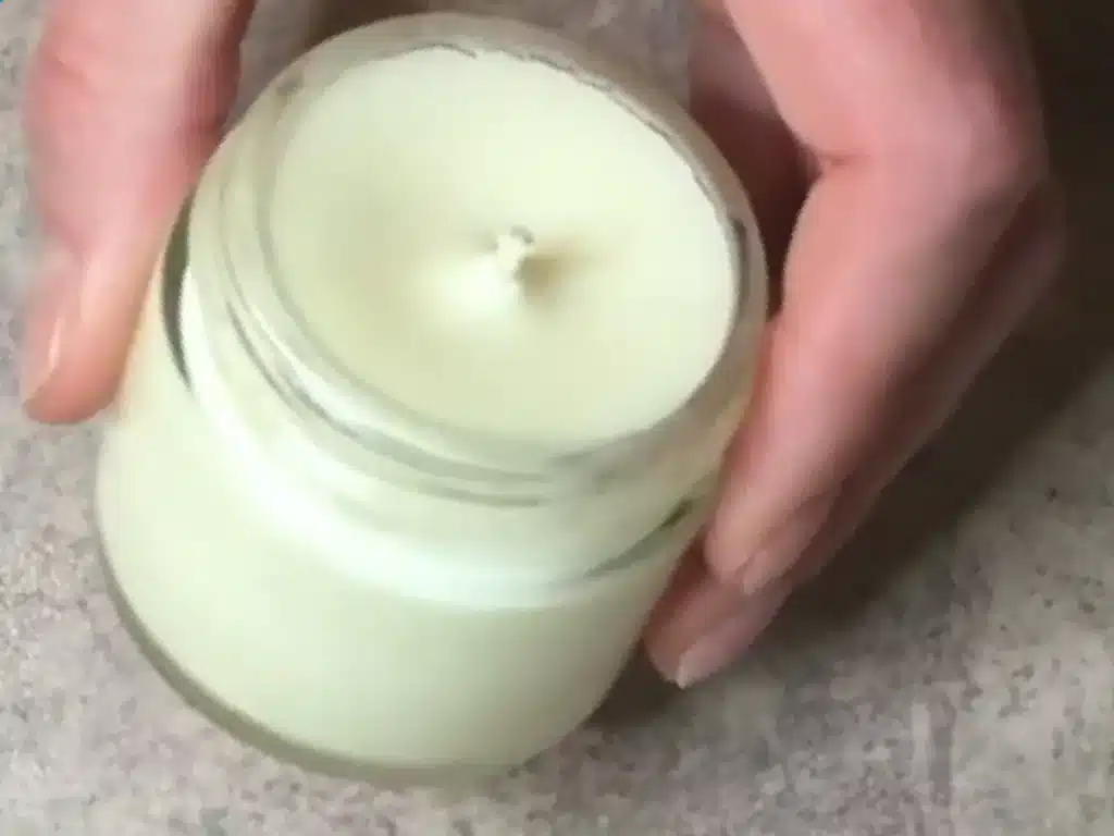finished massage candle