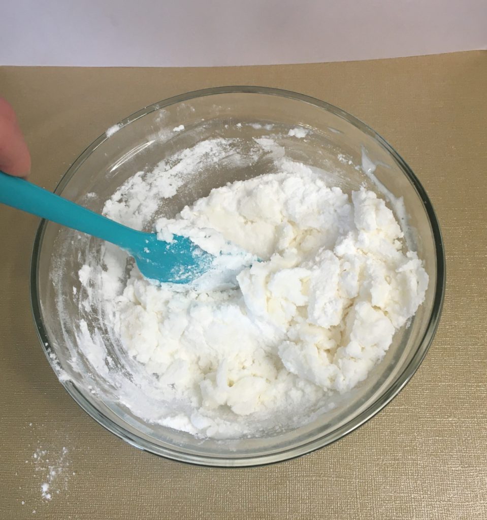 mixing ingredients for bubble bar
