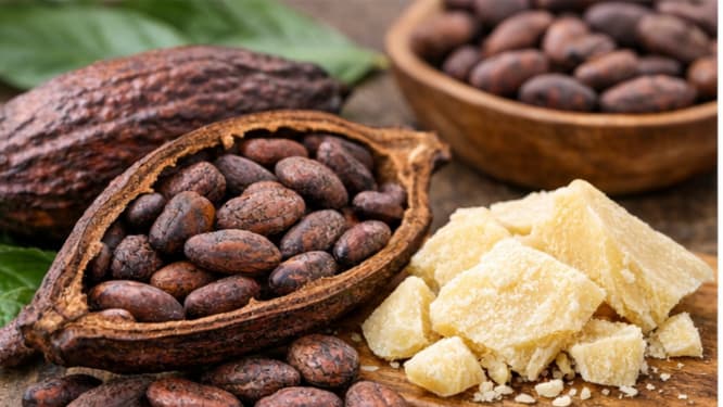 cocoa beans used to make cocoa butter