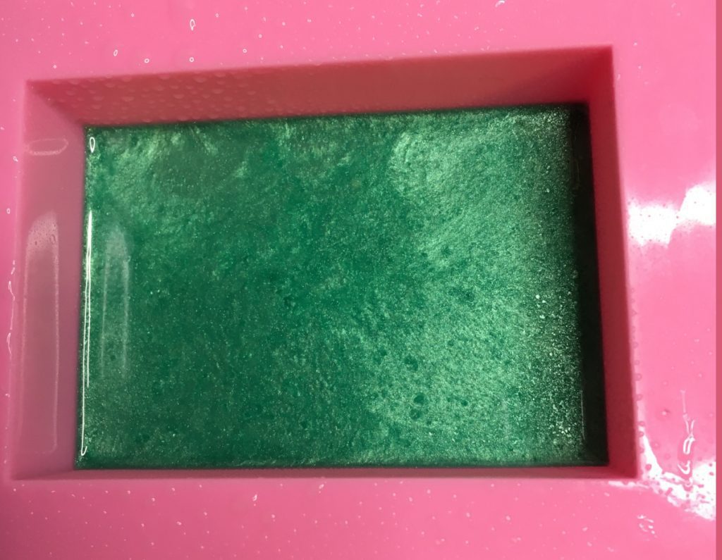 green melt and pour soap