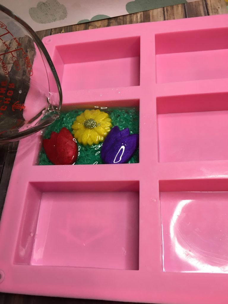 pouring soap over embeds