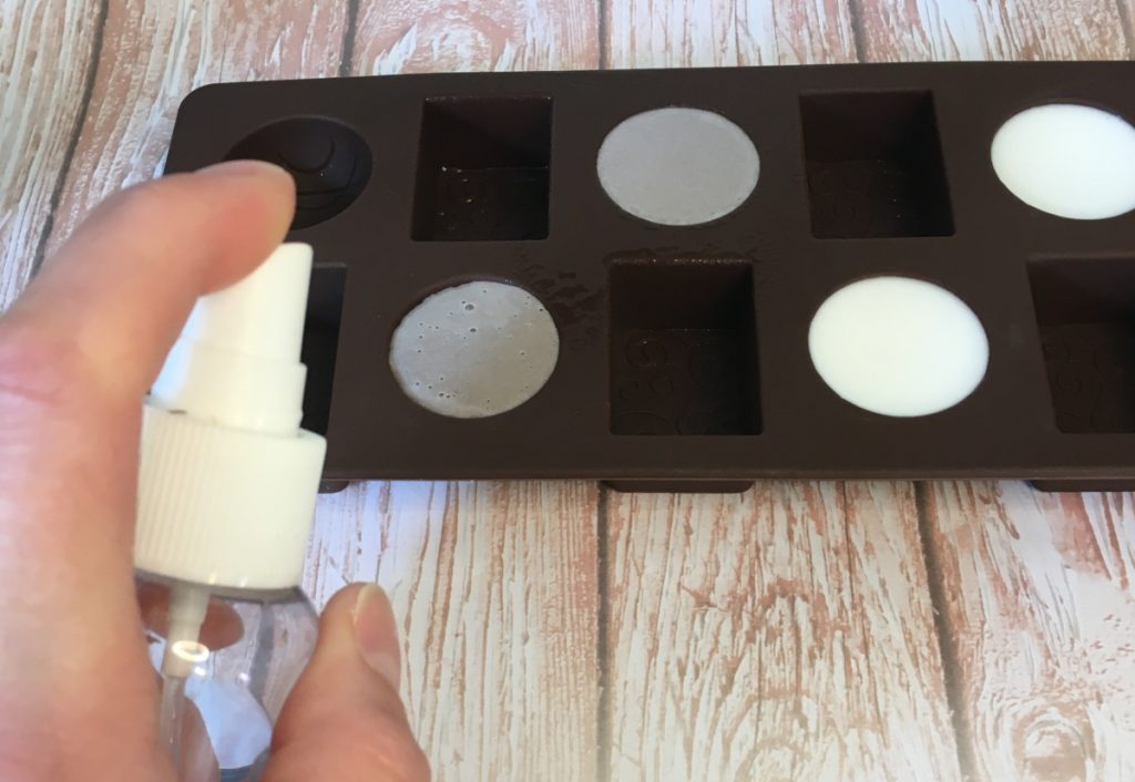 spraying with rubbing alcohol