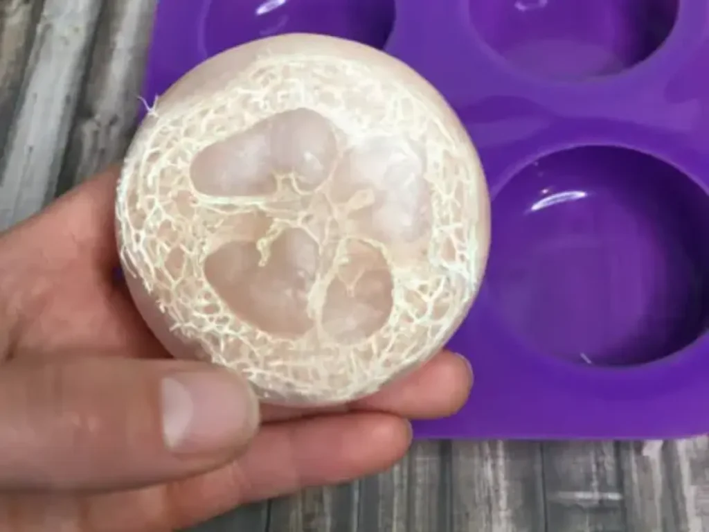 finished melt and pour luffa soap