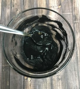 activated charcoal mixed with rubbing alcohol