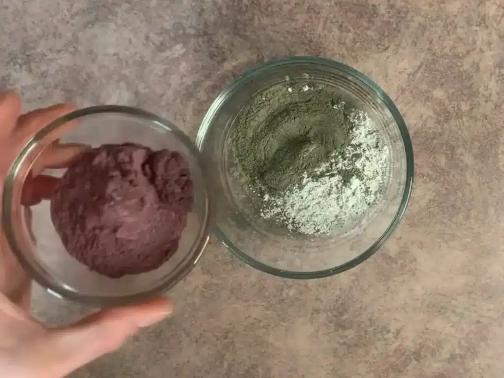 mixing powder face wash