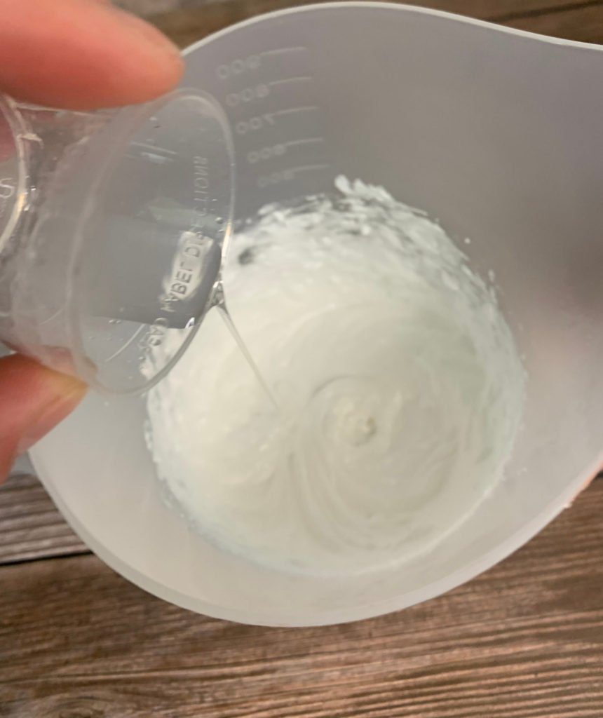 adding fragrance oil to whipped soap base for sugar scrub