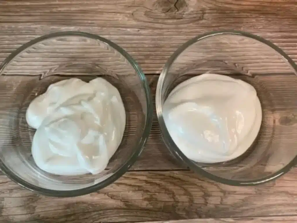 separated whipped soap base to add color to it