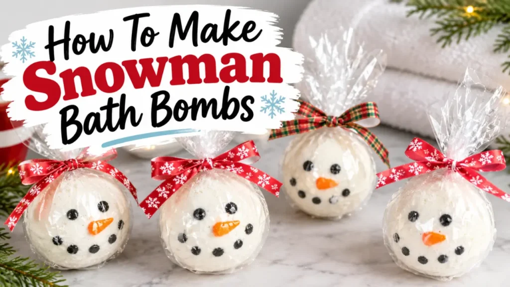 How to Make Snowman Bath Bombs