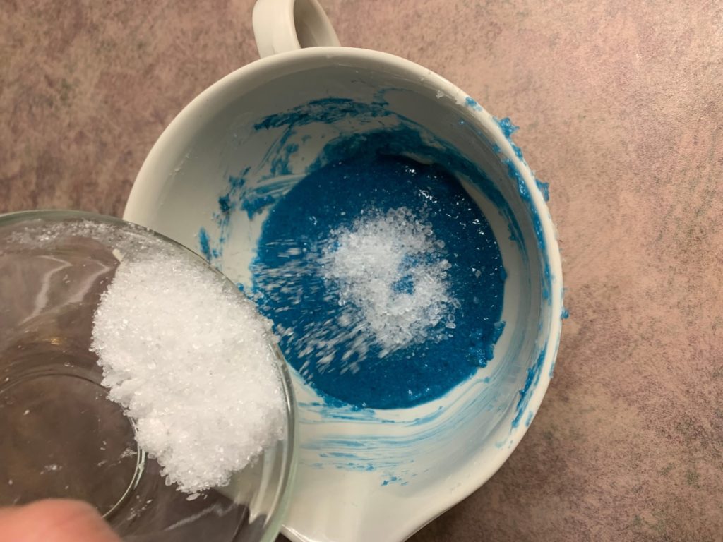 adding salt to the scrub
