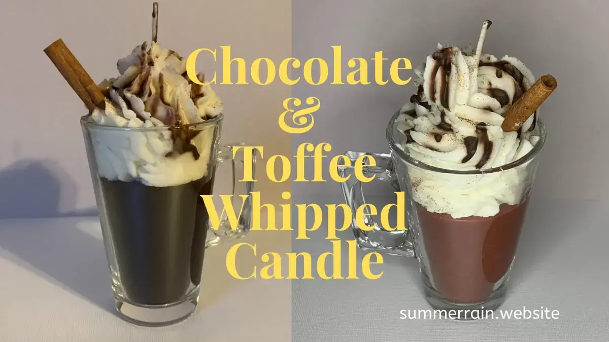 finished chocolate and toffee whipped candle dessert style