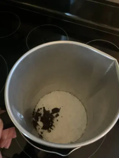 melted soy wax with brown dye for chocolate candle