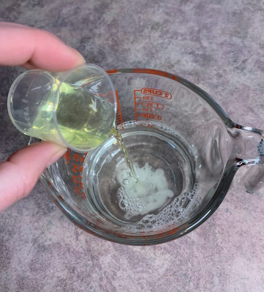 adding fragrance oil to hand wash