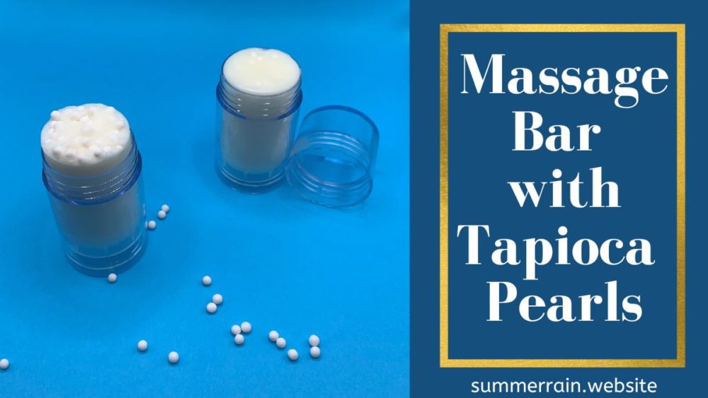 massage bar with tapioca pearls