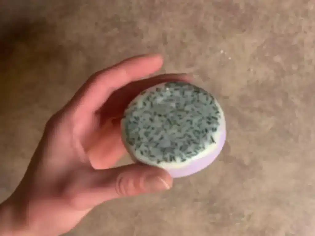 finished luffa soap
