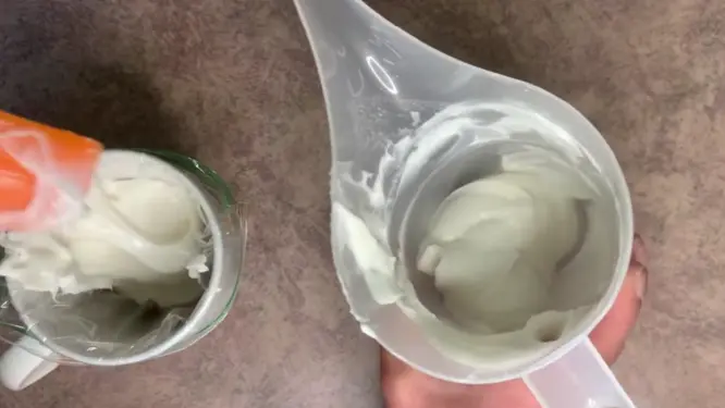 inished homemade aloe vera after sun lotion in bottle