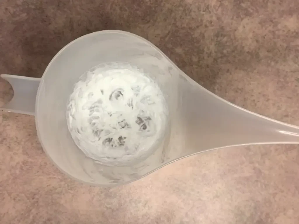 whipped soap base after mixing