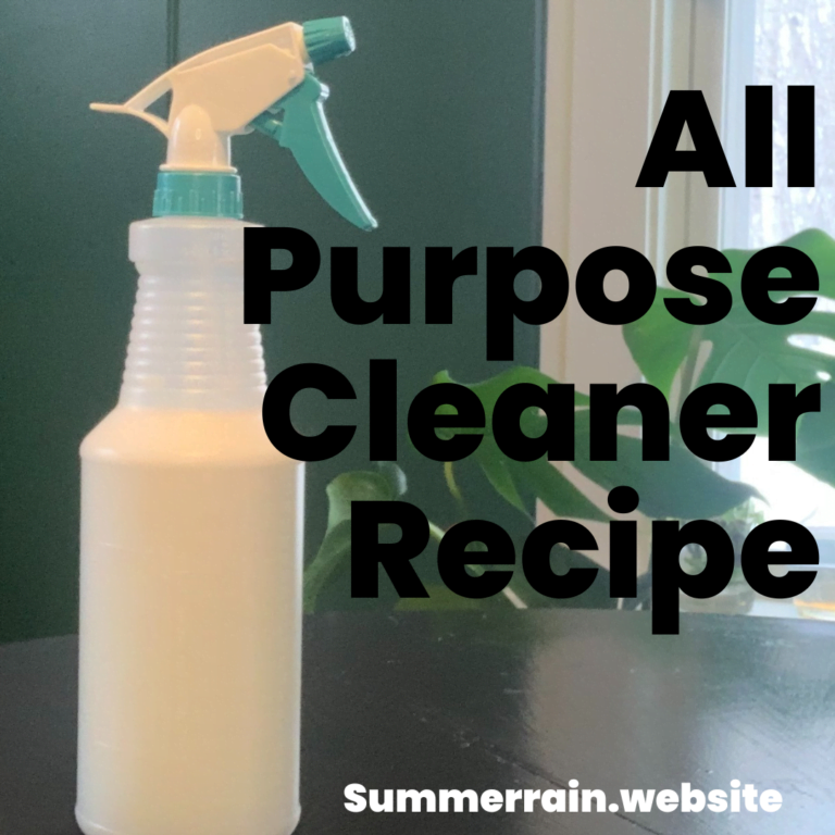 Homemade All Purpose Cleaner - Summer Rain