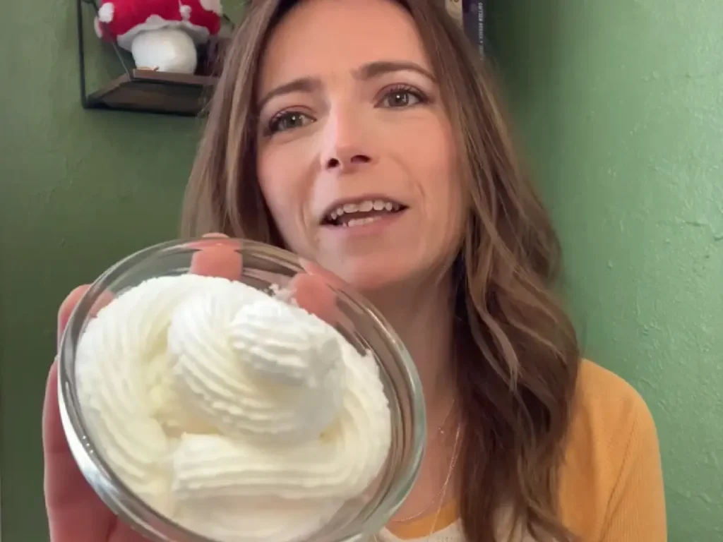 summer rain (Jami) holding whipped soap base