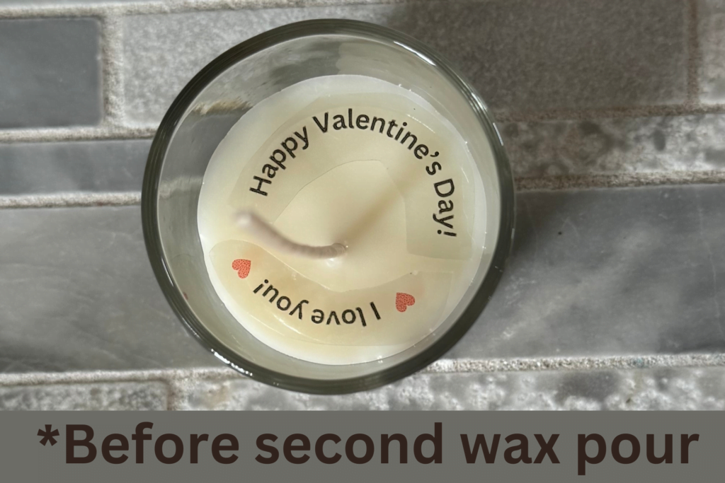 secret message candle before second wax pour