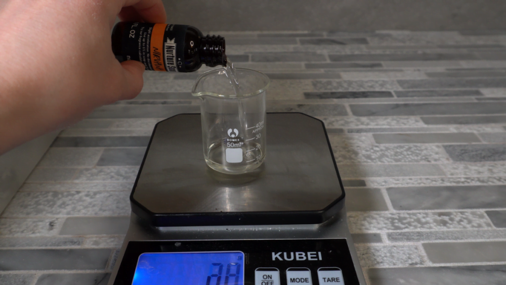 measuring fragrance oil