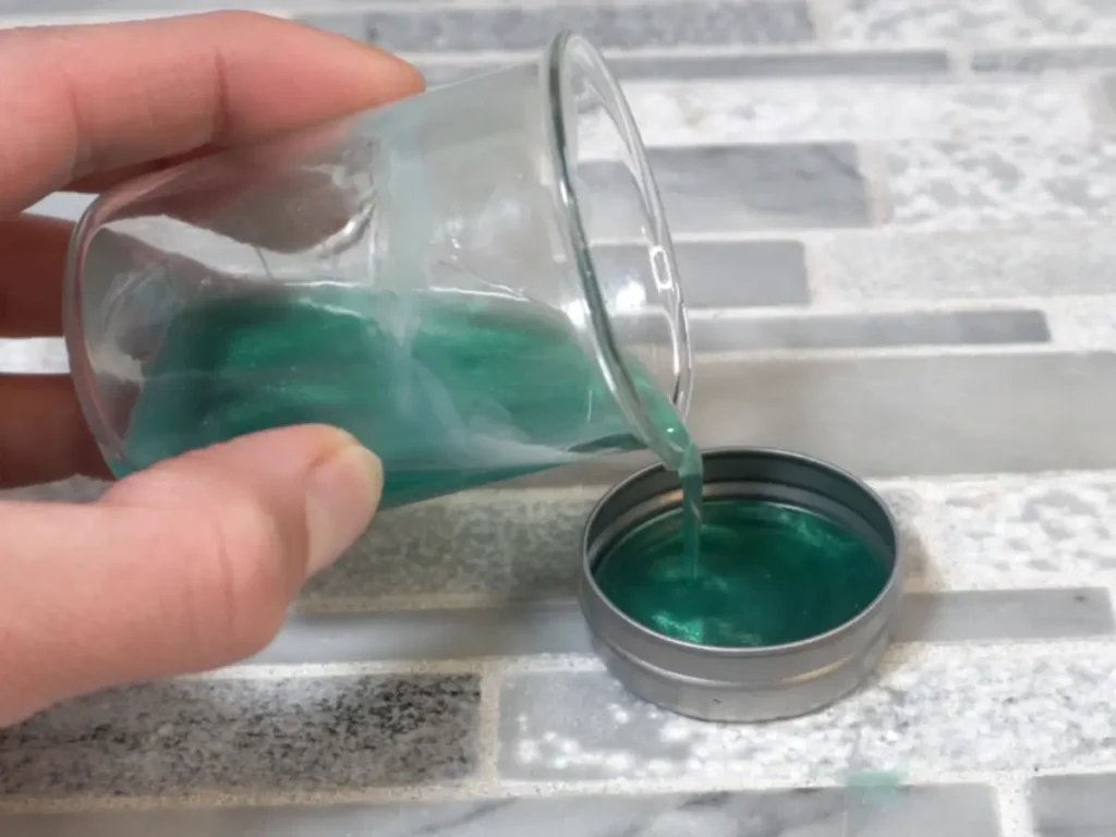 pouring solid perfume