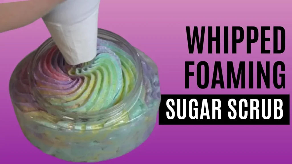 whipped foaming sugar scrub diy