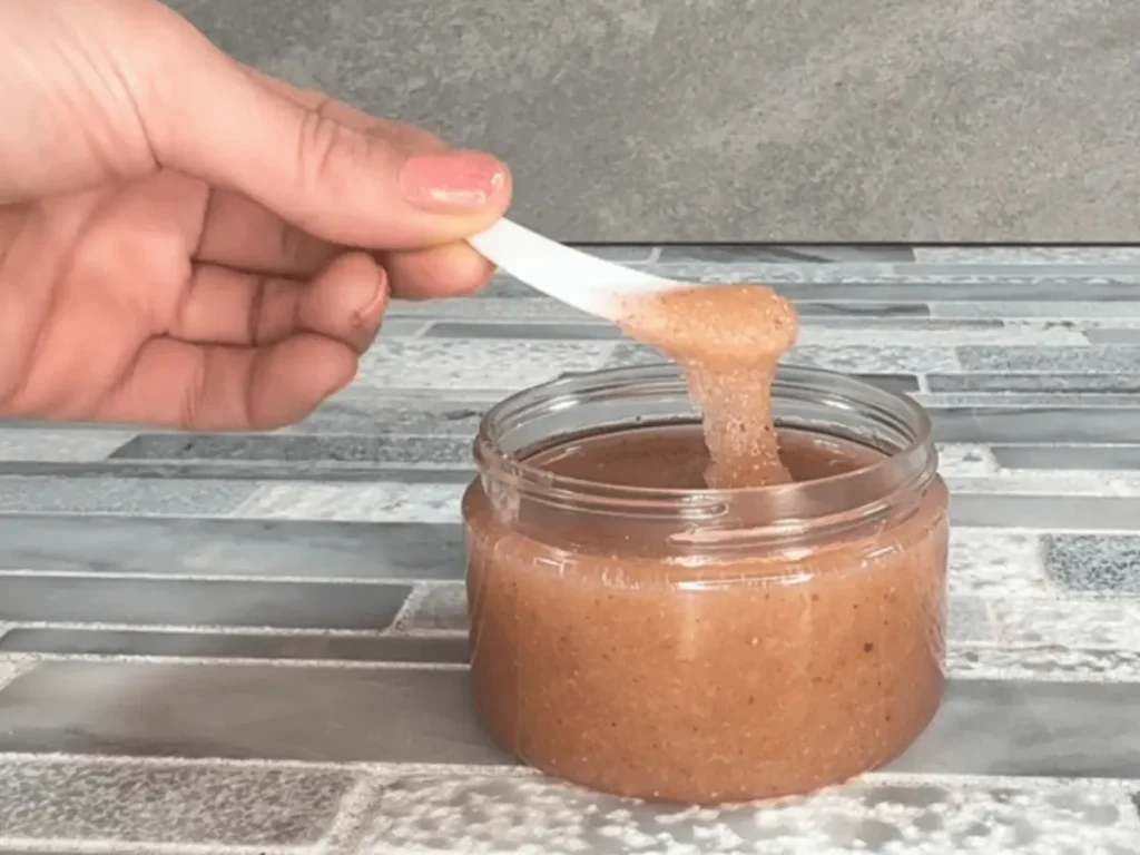 final consistency of Pink Himalayan Salt Scrub