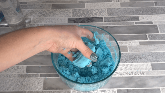 shower steamers checking consistency