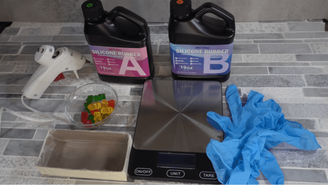 ingredients to make gummy bear silicone mold