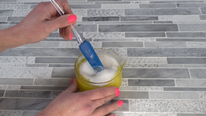 emulsified sugar scrub adding sugar