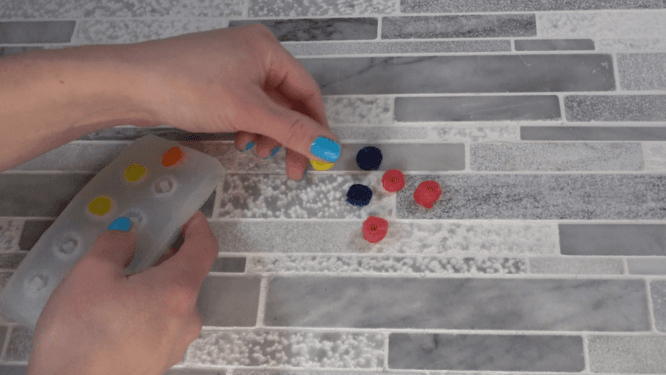 unmolding melt and pour fruit loop embeds