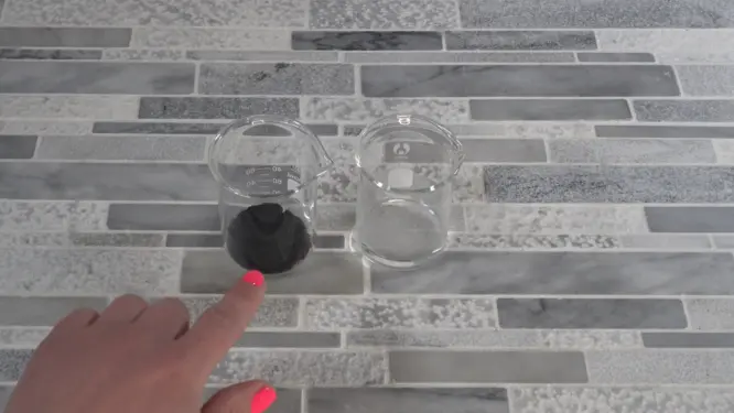 activated charcoal shampoo bar mixture before molding