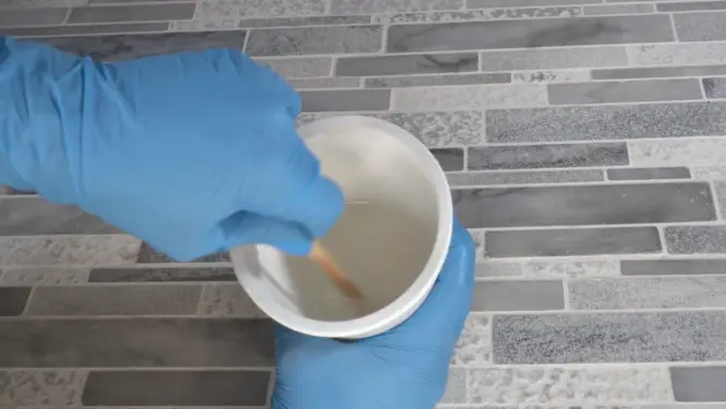 mixing tin cure silicone for mold making