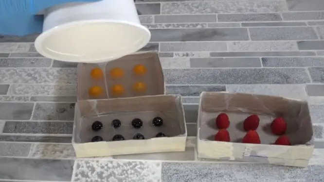 poring silicone into mold