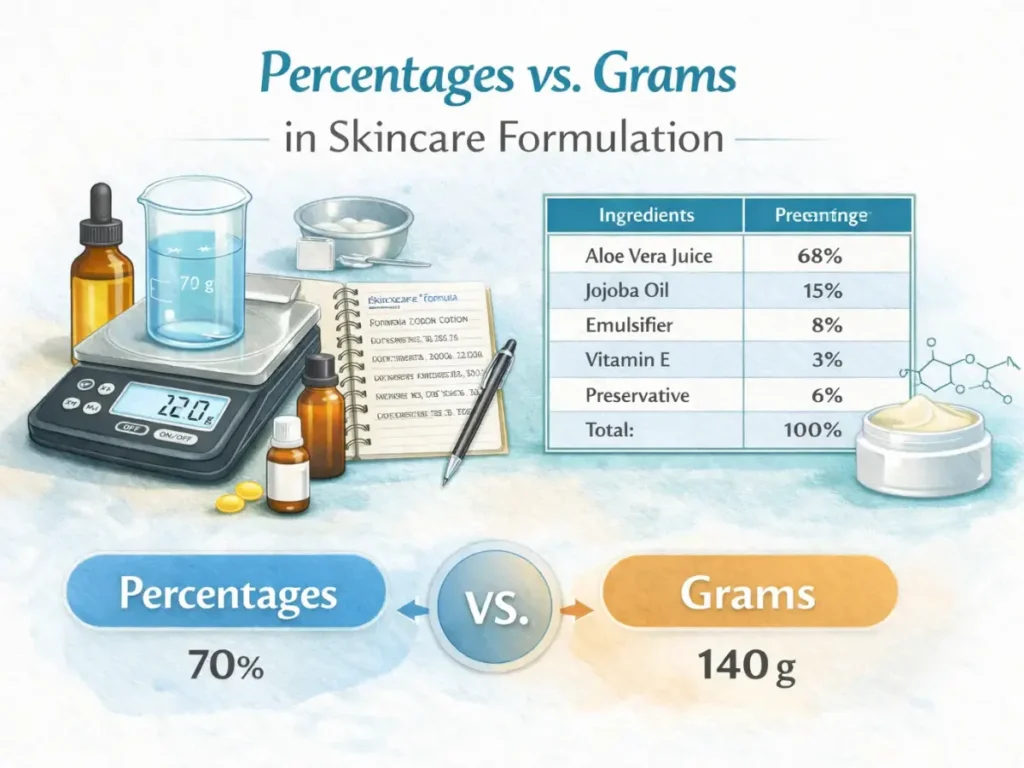 Percentages vs Grams in skincare