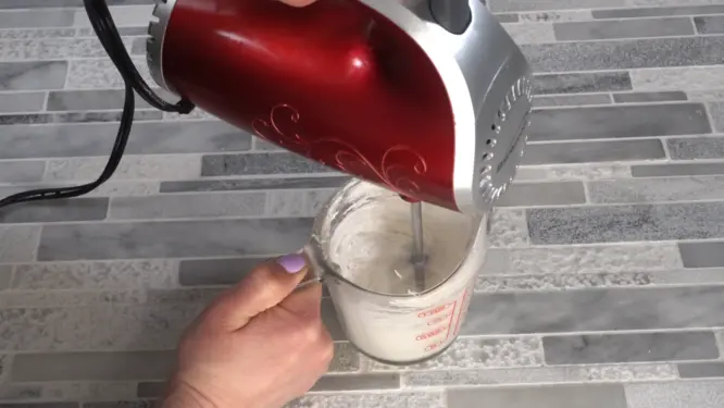 Whipped shea butter with a hand mixer