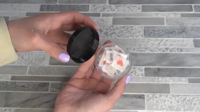 clear melt and pour soap with dissolving paper embed