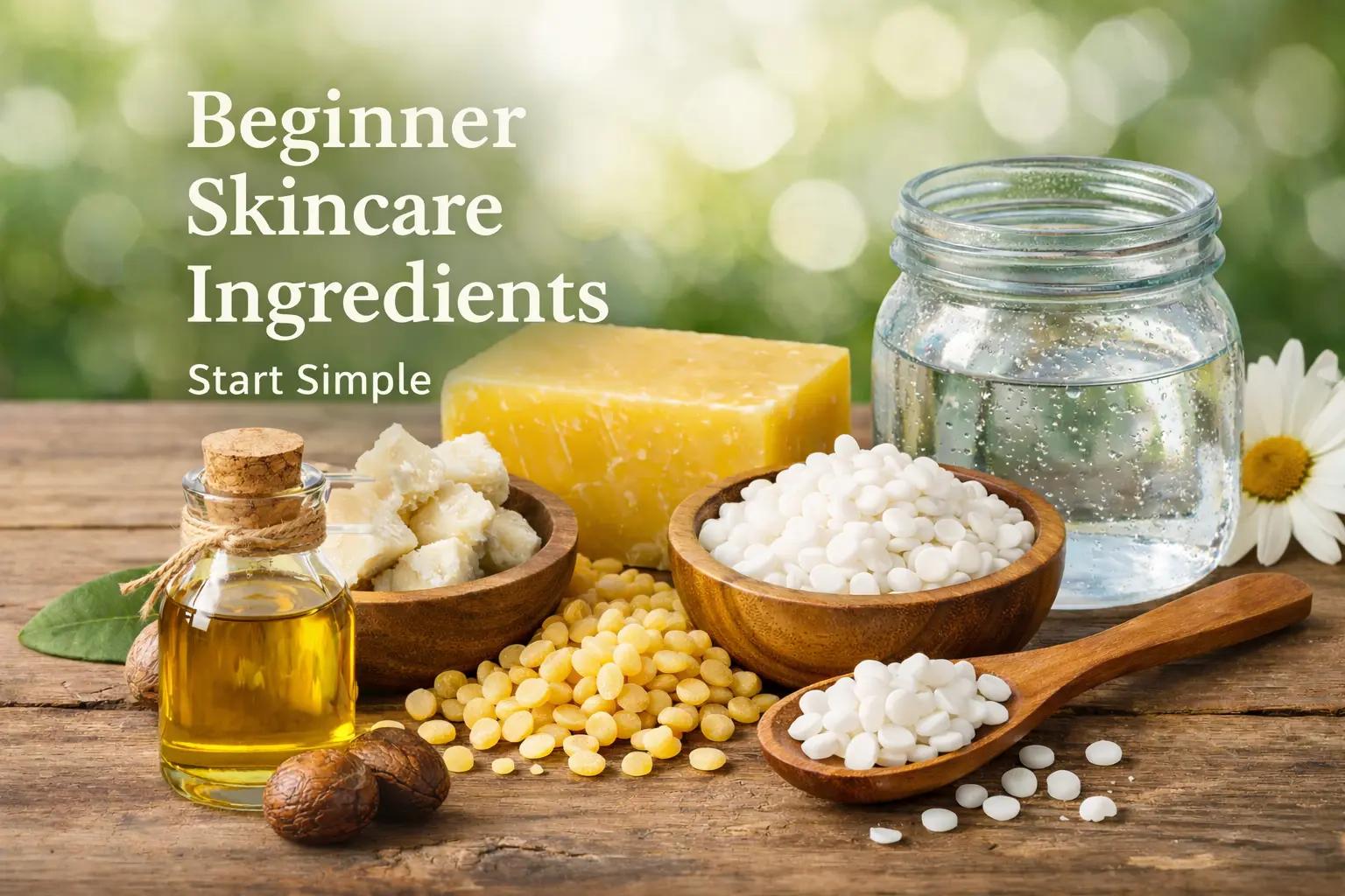 Beginner ingredients for making skincare