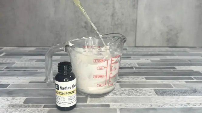 adding fragrance oil to whipped body butter