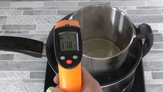 melted soy wax heated to 178 degrees