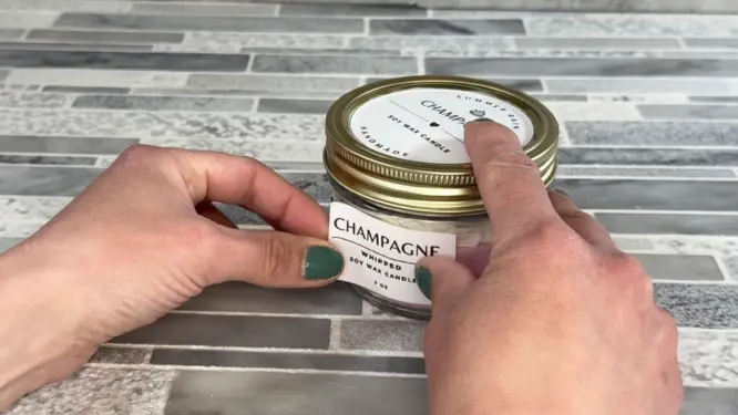 adding custom label to candle jar