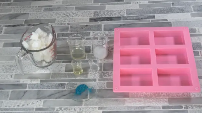 ingredients that are needed to make a exfoliating scrubby soap