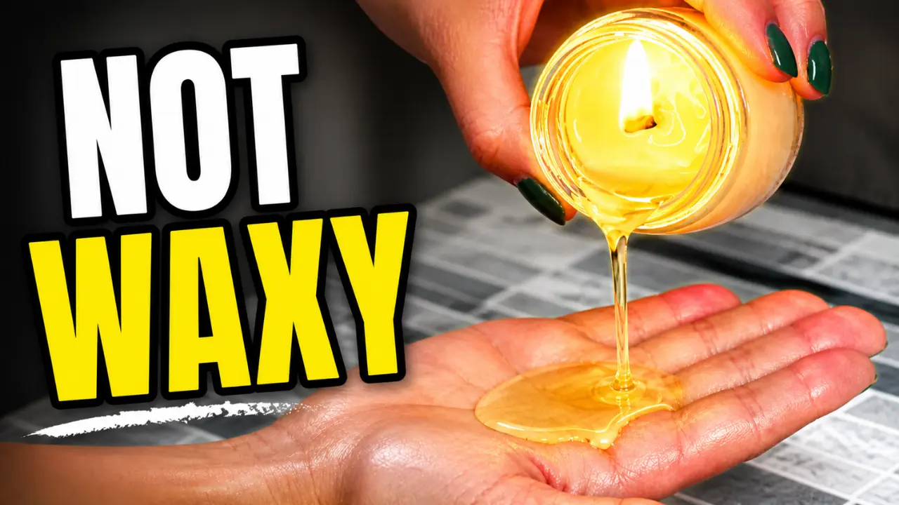 massage candle being poured on hand