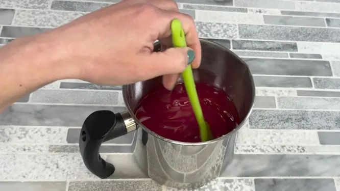 melted soy wax in double boiler for candle making