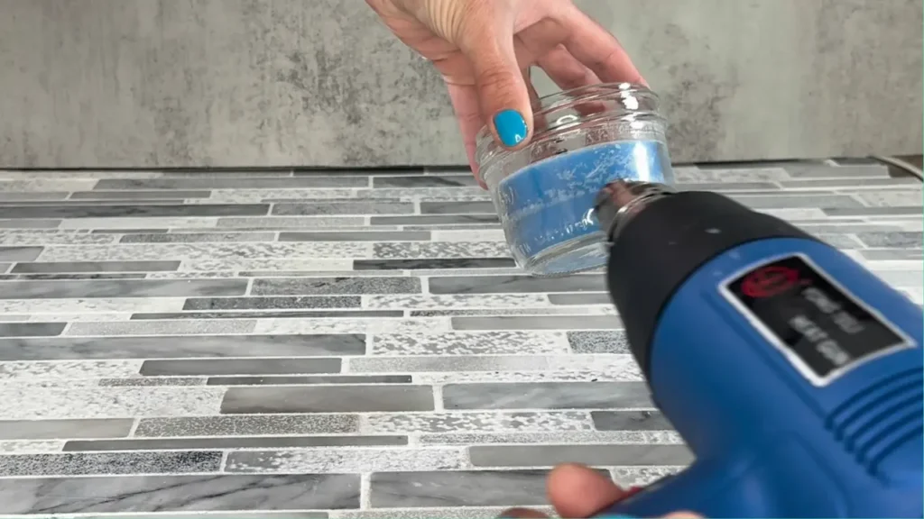 using heat gun to fix candle frosting