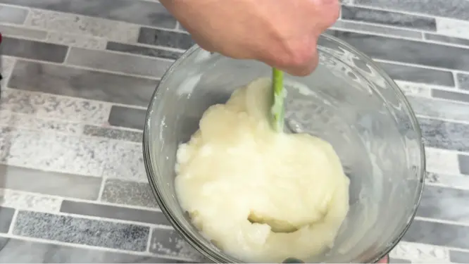 wax at mashed potato consistency